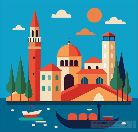 picturesque illustration of Venice Italy