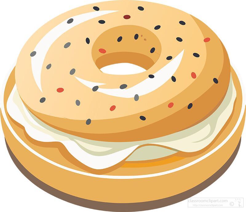 plain bagel with cream cheese