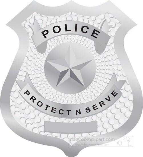 police protect serve badge educational clipart