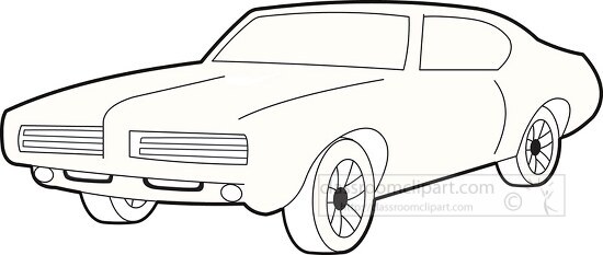 pontiac gto black outline clipart