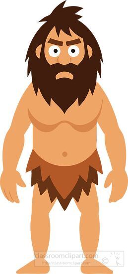 Primitive caveman character wearing a simple loincloth