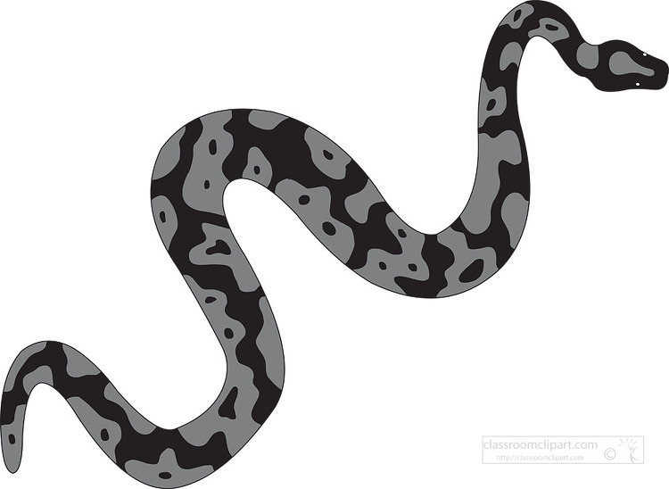 Python Clipart with large brown spots