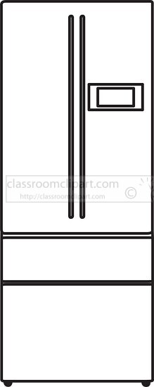 refrigerator black outline clipart