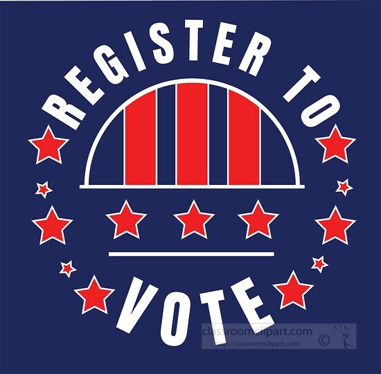 register to vote square clipart