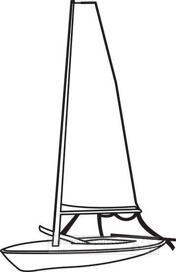 sailboat black outline clipart 19