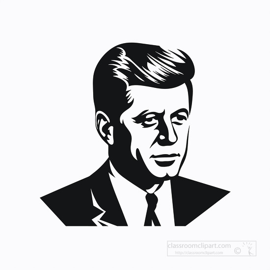 silhouette of president john f kennedy