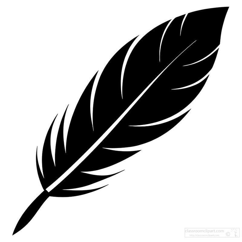 simple black feather silhouette