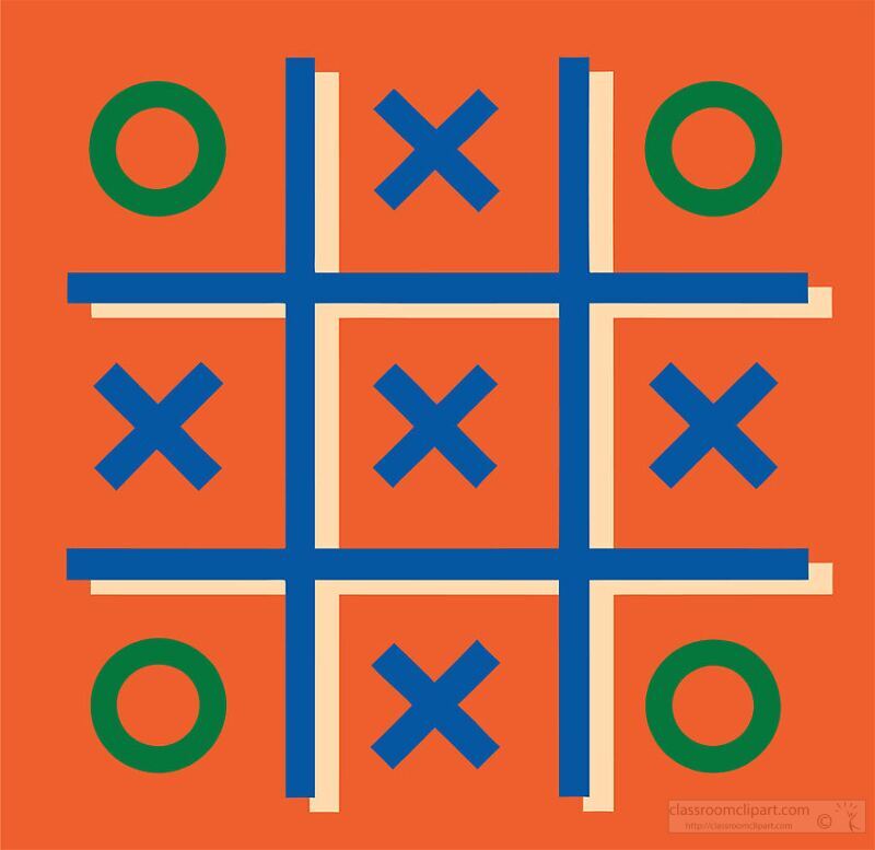 simple game tic tac toe in action