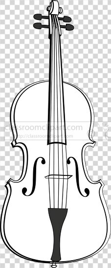 simplified vector art of a violin on a white background