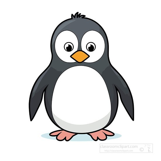 smiling cartoon penguin with a orange beak