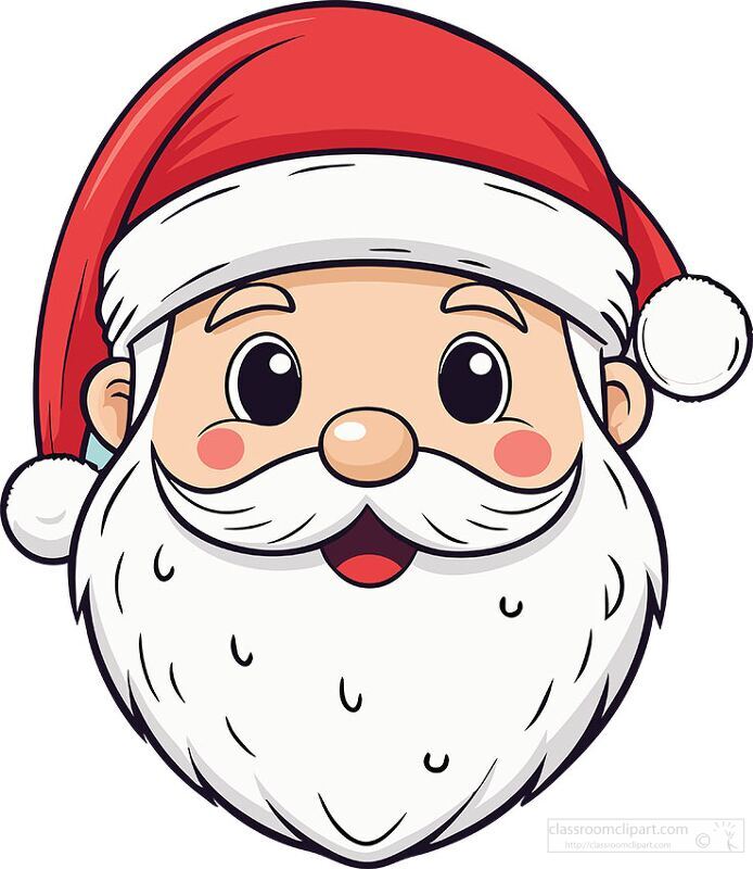 Smiling Face of Santa Claus