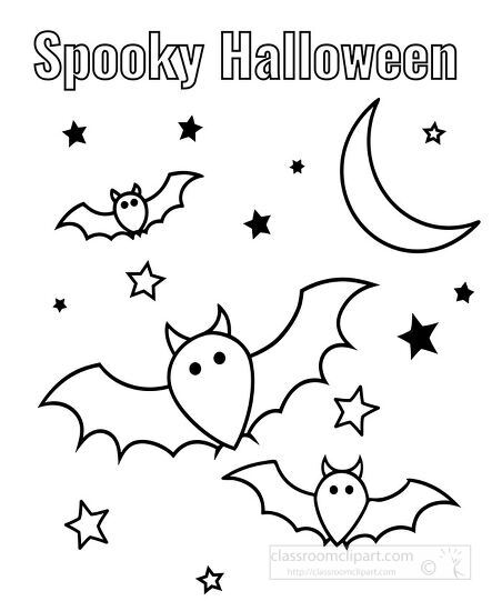 Spooky Halloween Bats Flying in a Night Sky