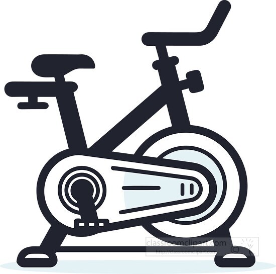 stationary bike black outline printable clip art