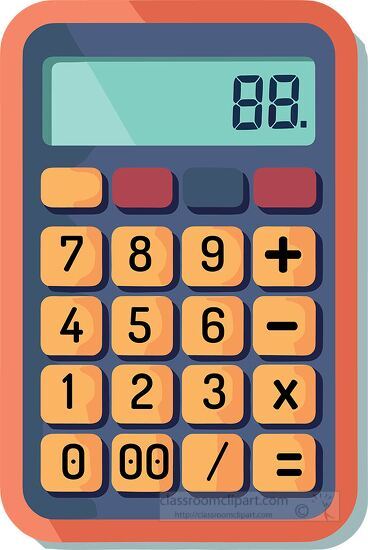 student math calculator with numbers