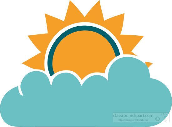 sun clouds weather icon