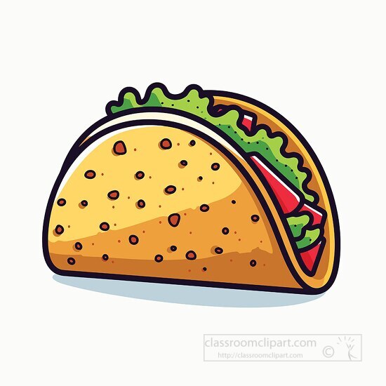 taco in a corn tortilla clip art