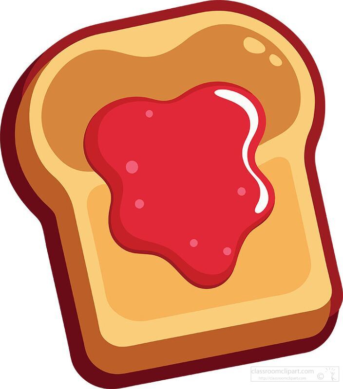 toast with strawberry jelly