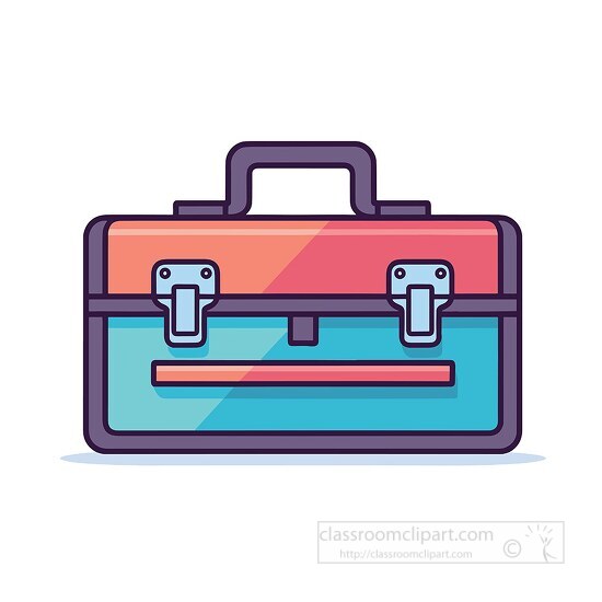 toolbox cartoon style icon clipart