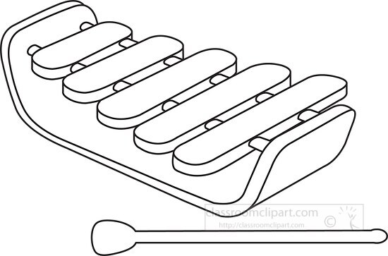 toy xylophone printable outline clipart