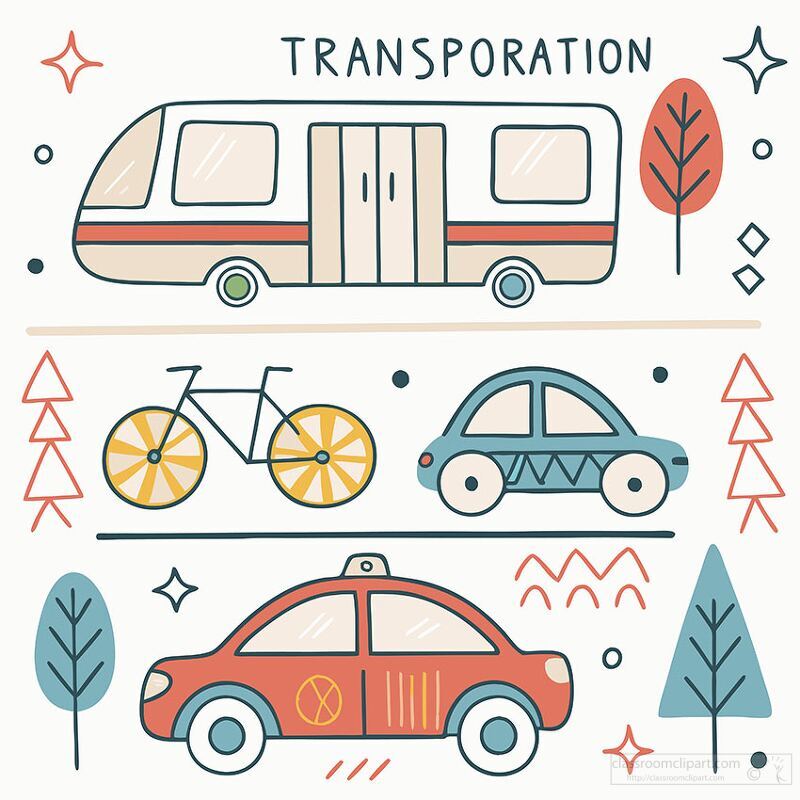 transportation modes illustration