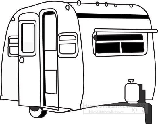 travel trailer clipart15 10 08 M6bw