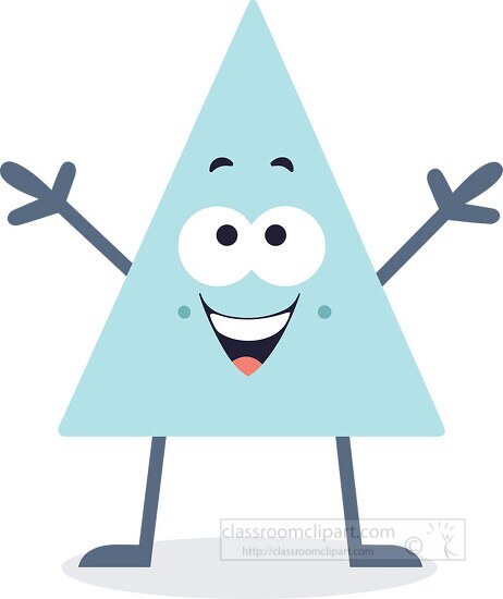 triangle shape cute cartoon character