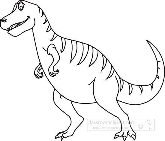 tryannosaurus black outline clipart 47