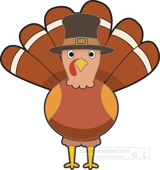 turky showing banner thanksgiving menu clipart