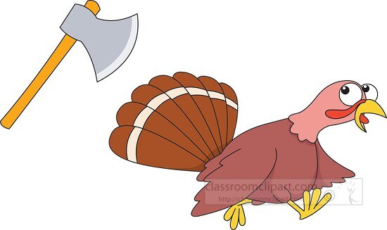 turky showing banner thanksgiving menu clipart