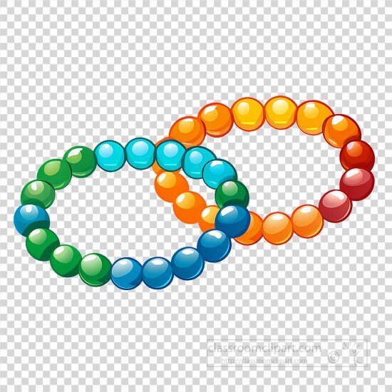 two colorful round beaded braclet