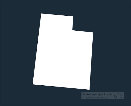 utah state map silhouette style clipart