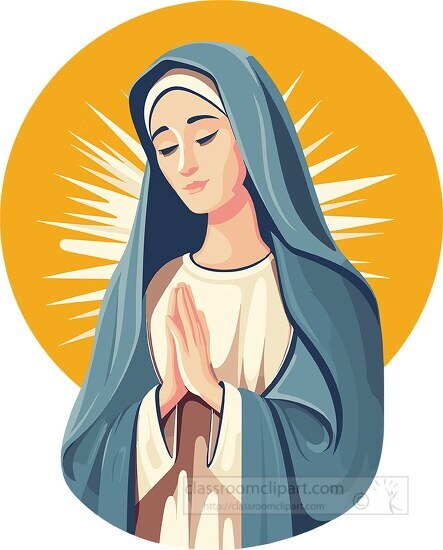 virgin mary a symbol of devotion and faith clip art