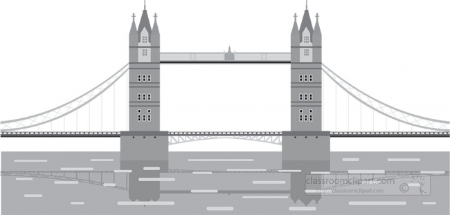 westminster bridge river thames london england gray color clipar