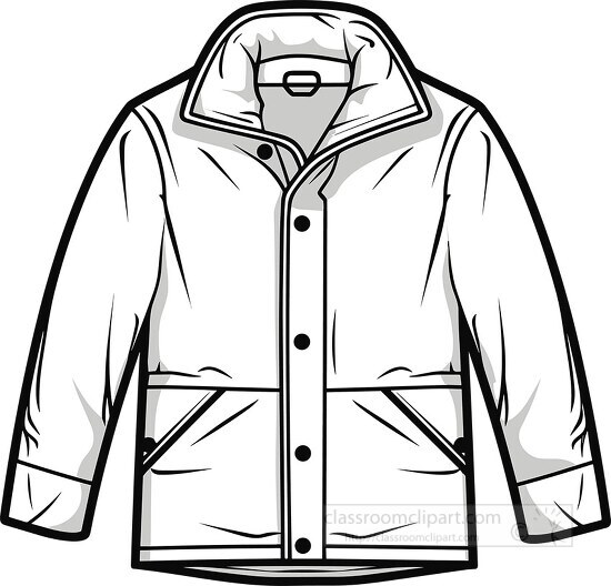 winter jacket black outline