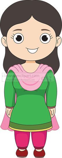 woman in pakistan costume pakistan asia clipart