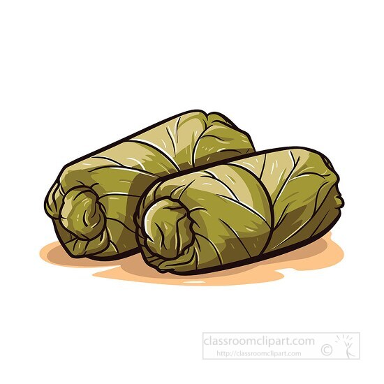 wrapped dolmades greek food clip art