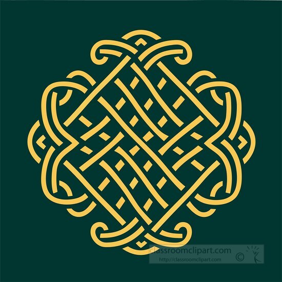 yellow celtic knot simple geometric celtic