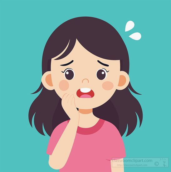 young girl experiencing toothache