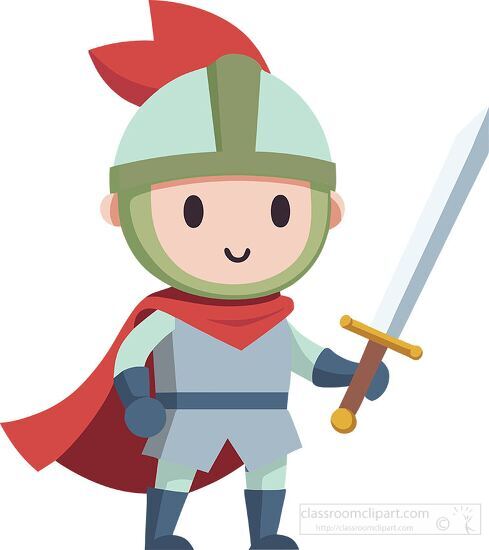 young knight with a green plume on his helmet