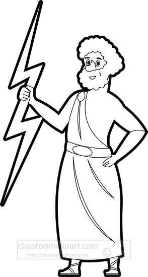 zeus ancient greek god sky lightning thunder storms printable ou