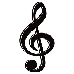  Treble Clef Silhouette