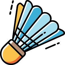 badminton shuttlecock bold lines flat design