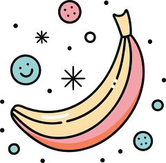 banana colorful playful icon clip art