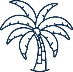 banana tree solid line icon