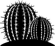 barrel cactus silhouette