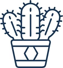 barrel cactus solid line icon