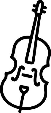 Beautiful Drawing of a Violin in Simple Style