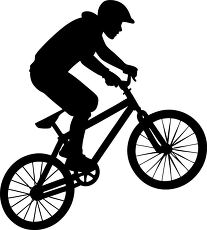 bmx rider on bike silhouette