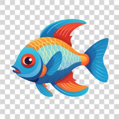 Bright and Colorful Fish Clipart for Creative Projects