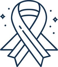 Cancer Ribbon Icon Representing Awareness and Hope